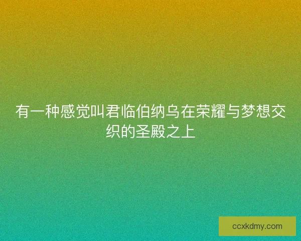 有一种感觉叫君临伯纳乌在荣耀与梦想交织的圣殿之上
