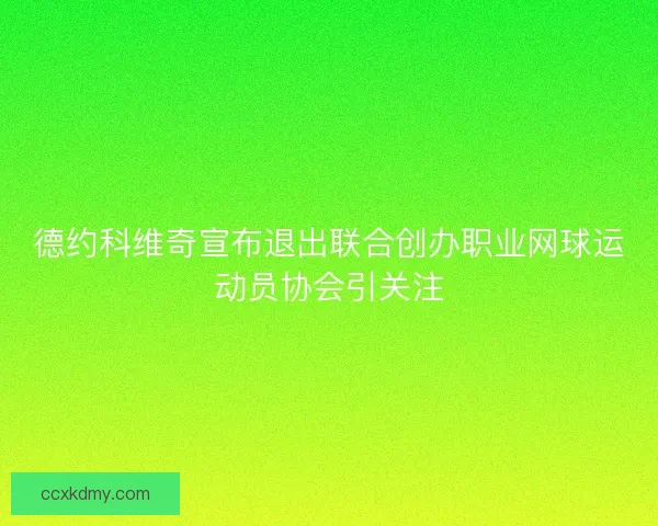 德约科维奇宣布退出联合创办职业网球运动员协会引关注 德约科维奇宣布退出联合创办职业网球运动员协会引关注